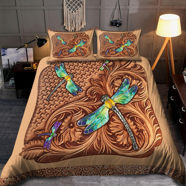 Green Cute Dragonflies Bedding Set MH1710202