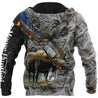 Moose Hunting VII Camo Over Printed Unisex Deluxe Hoodie ML