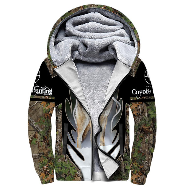 Coyote Hunting Camo Over Printed Unisex Deluxe Hoodie ML