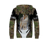 Coyote Hunting Camo Over Printed Unisex Deluxe Hoodie ML