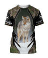 Coyote Hunting Camo Over Printed Unisex Deluxe Hoodie ML