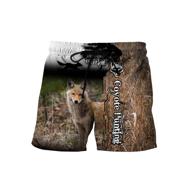 Coyote Hunting Camo II Over Printed Unisex Deluxe Shirts ML