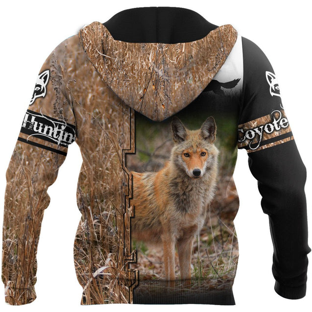 Coyote Hunting Camo II Over Printed Unisex Deluxe Shirts ML