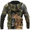 Coyote Hunting Camo Over Printed Unisex Deluxe Hoodie ML