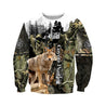 Coyote Hunting Camo Over Printed Unisex Deluxe Hoodie ML