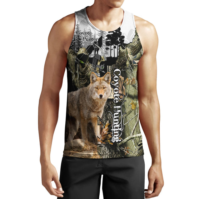 Coyote Hunting Camo Over Printed Unisex Deluxe Hoodie ML