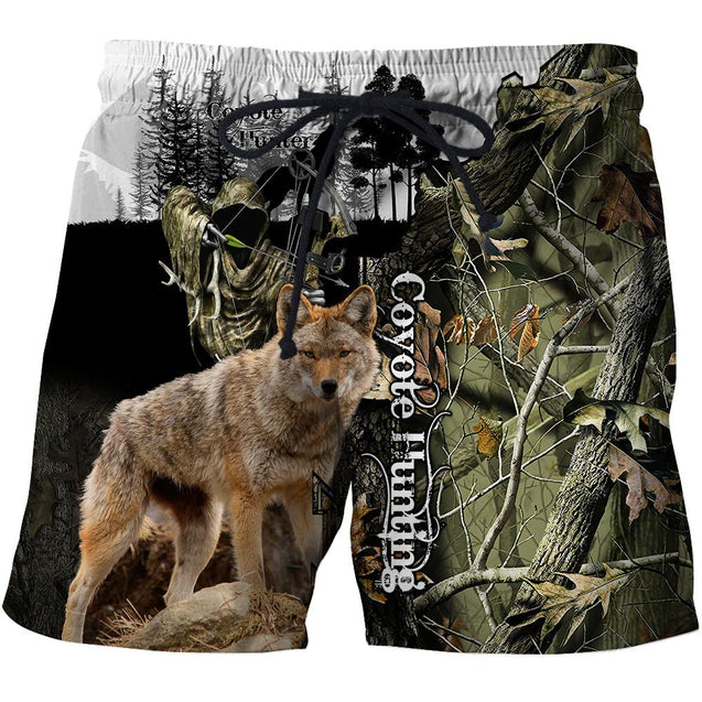 Coyote Hunting Camo Over Printed Unisex Deluxe Hoodie ML