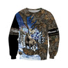 Moose Hunting Camo Over Printed Unisex Deluxe Hoodie ML