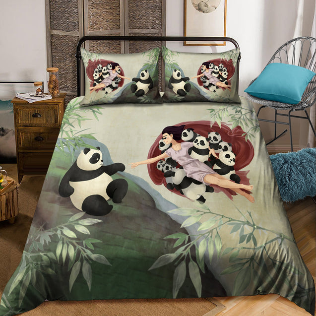 Cute Pandas Art Bedding Set NTN1019202ST