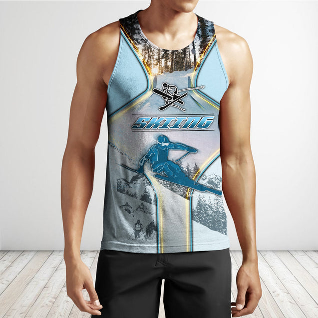 Skiing 3D All Over Printed shirt & short for men and women PL