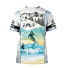 Ski in winter 3D All Over Printed shirt & short for men and women PL