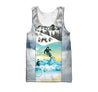 Ski in winter 3D All Over Printed shirt & short for men and women PL