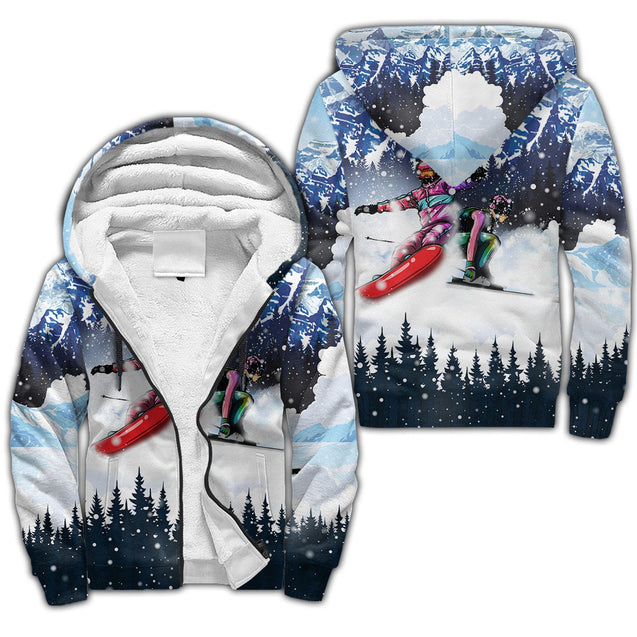 Snowboarding 3D All Over Printed shirt & short for men and women PL