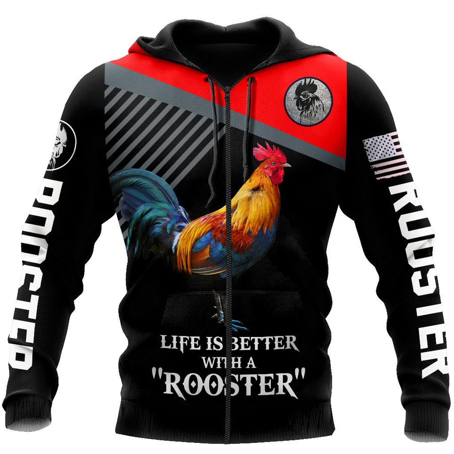 Like A Rooster All Over Printed Unisex Deluxe Hoodie ML