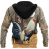 King Rooster All Over Printed Unisex Deluxe Hoodie ML