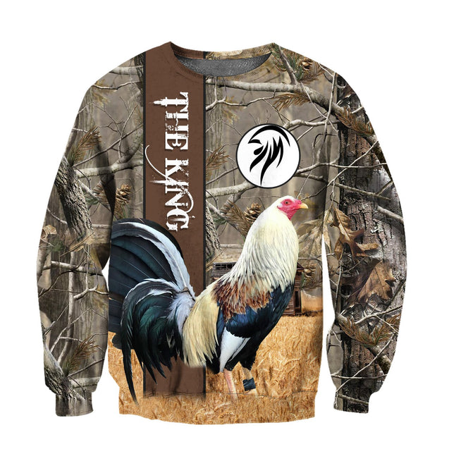 King Rooster All Over Printed Unisex Deluxe Hoodie ML