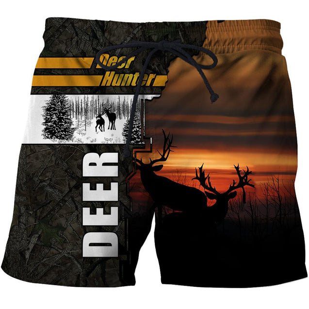 Deer Hunting Camo Over Printed Unisex Deluxe Hoodie ML