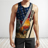 King Rooster American Flag All Over Printed Unisex Deluxe Hoodie ML