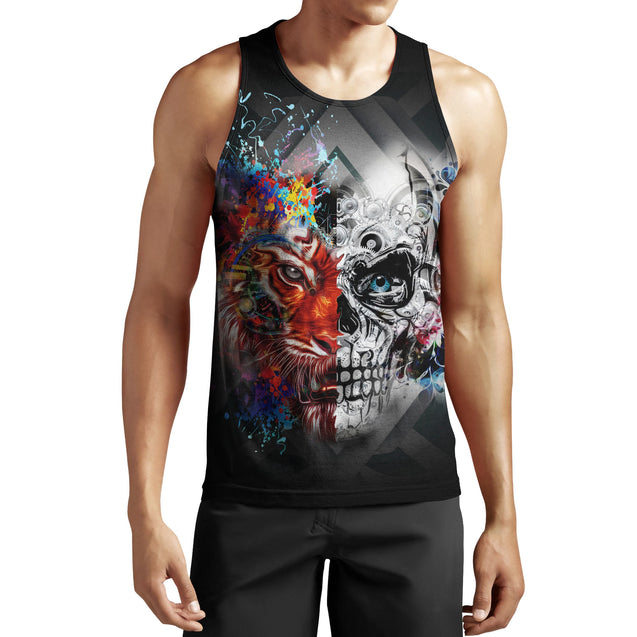 Tiger And Skull Art Shirts For Men and Women JJW22102007ST