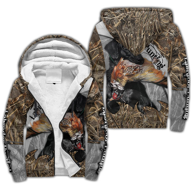 Duck Hunting Camo Over Printed Unisex Deluxe Hoodie ML