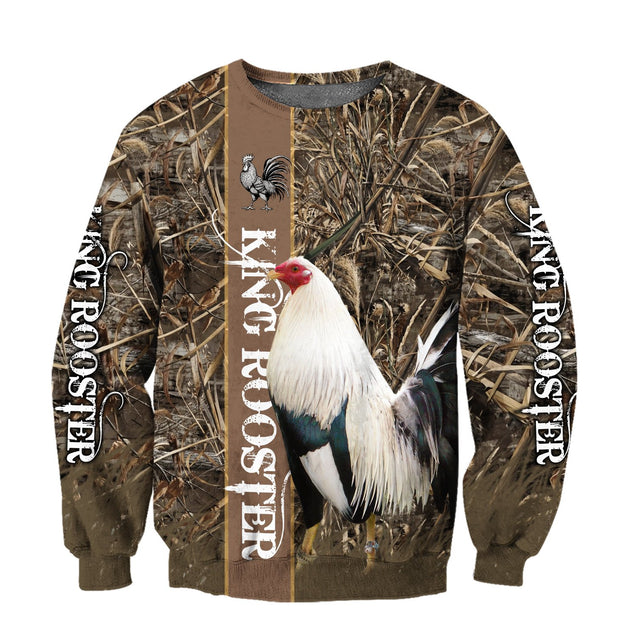 King Rooster All Over Printed Unisex Deluxe Hoodie ML