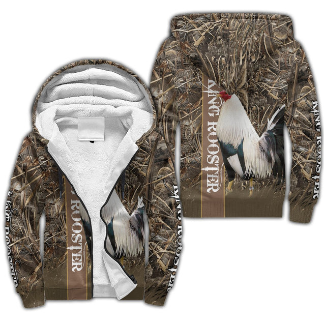 King Rooster All Over Printed Unisex Deluxe Hoodie ML