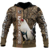 King Rooster All Over Printed Unisex Deluxe Hoodie ML