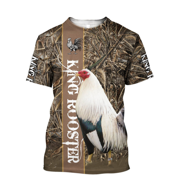 King Rooster All Over Printed Unisex Deluxe Hoodie ML