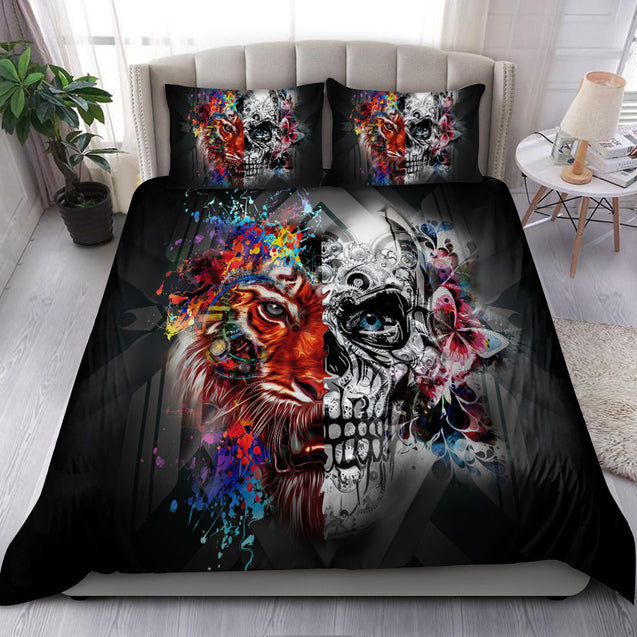 Tiger And Skull Art Bedding Set JJW22102007ST