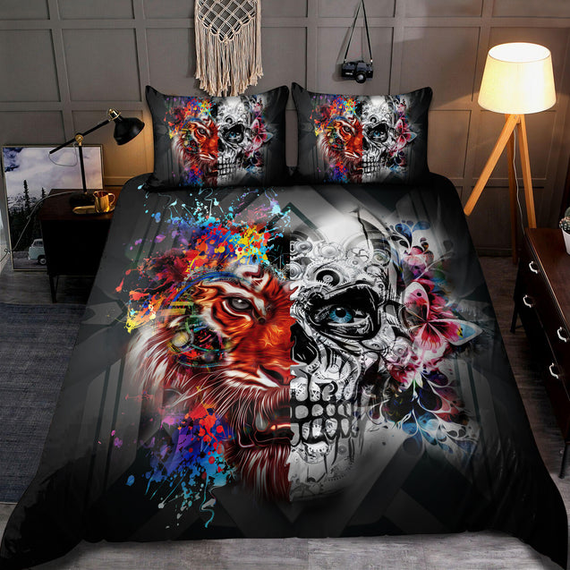 Tiger And Skull Art Bedding Set JJW22102007ST