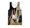 King Rooster American Flag All Over Printed Unisex Deluxe Hoodie ML