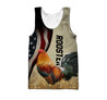 King Rooster American Flag All Over Printed Unisex Deluxe Hoodie ML