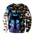 The Wolf 3D All Over Printed Unisex Hoodie ML