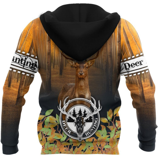 Deer Hunting 3D Over Printed Unisex Deluxe Hoodie ML