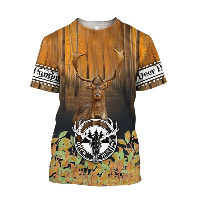 Deer Hunting 3D Over Printed Unisex Deluxe Hoodie ML