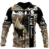 King Rooster Camo  3D Over Printed Unisex Deluxe Hoodie ML