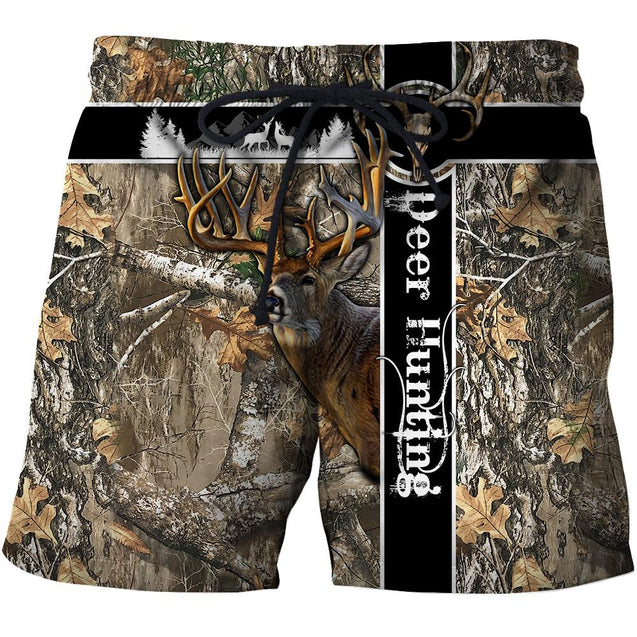 Deer Hunting Camo X 3D Over Printed Unisex Deluxe Hoodie ML