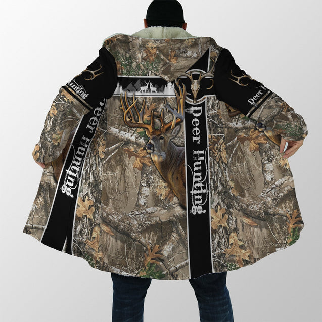 Deer Hunting Camo X 3D Over Printed Unisex Deluxe Hoodie ML