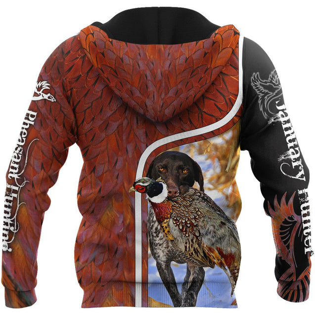 Premium Pheasant Hunting January Hunter Camo 3D Over Printed Unisex Shirts ML