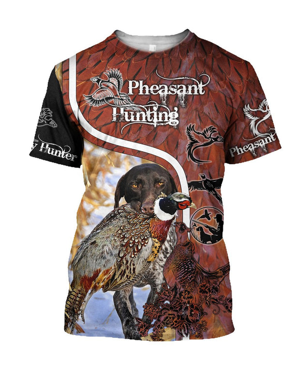 Premium Pheasant Hunting January Hunter Camo 3D Over Printed Unisex Shirts ML