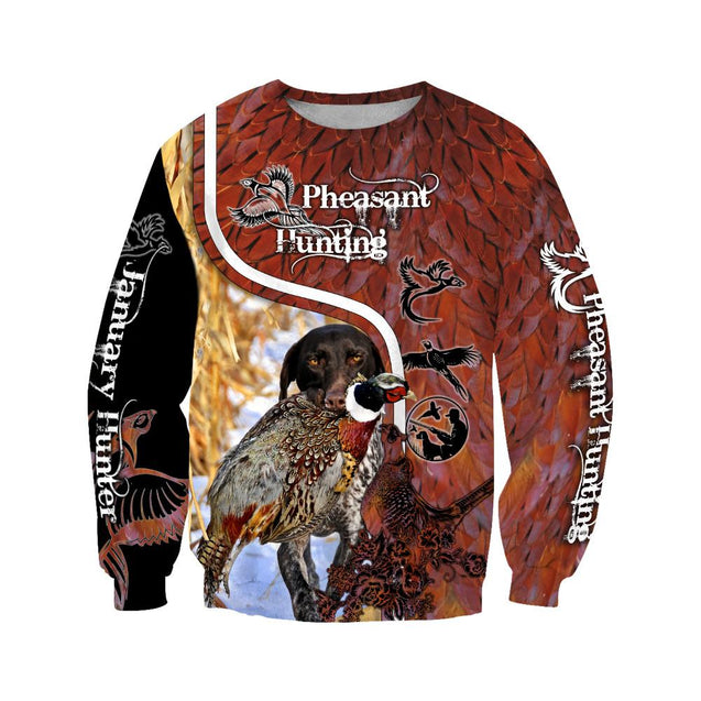 Premium Pheasant Hunting January Hunter Camo 3D Over Printed Unisex Shirts ML