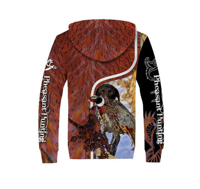 Pheasant Hunting Camo 3D Over Printed Unisex Deluxe Hoodie ML