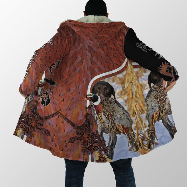 Pheasant Hunting Camo 3D Over Printed Unisex Deluxe Hoodie ML