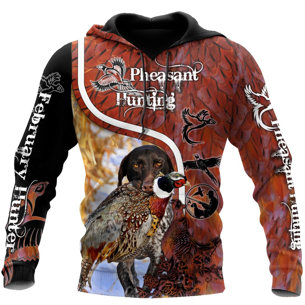 Premium Pheasant Hunting February Hunter Camo 3D Over Printed Unisex Shirts ML