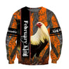 Premium February Rooster  3D Over Printed Unisex Shirts ML