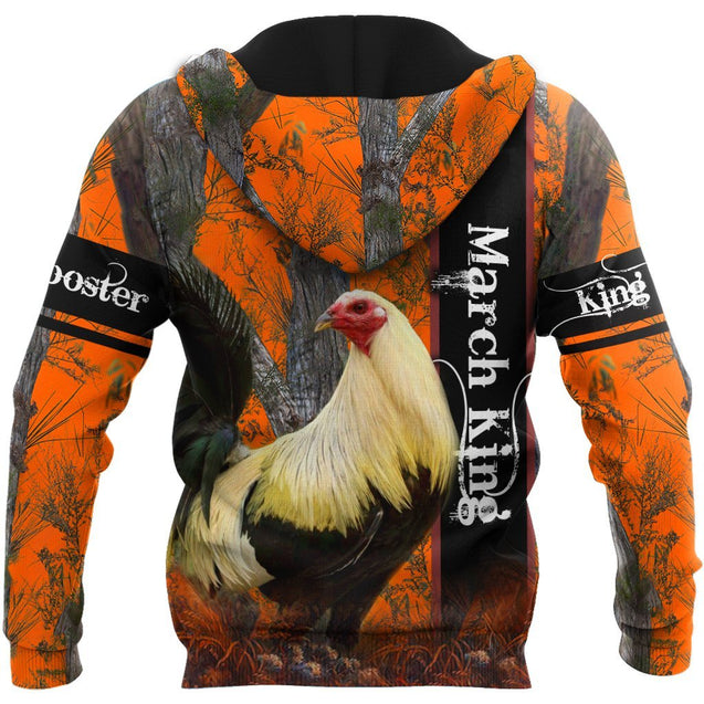 Premium March Rooster  3D Over Printed Unisex Shirts ML