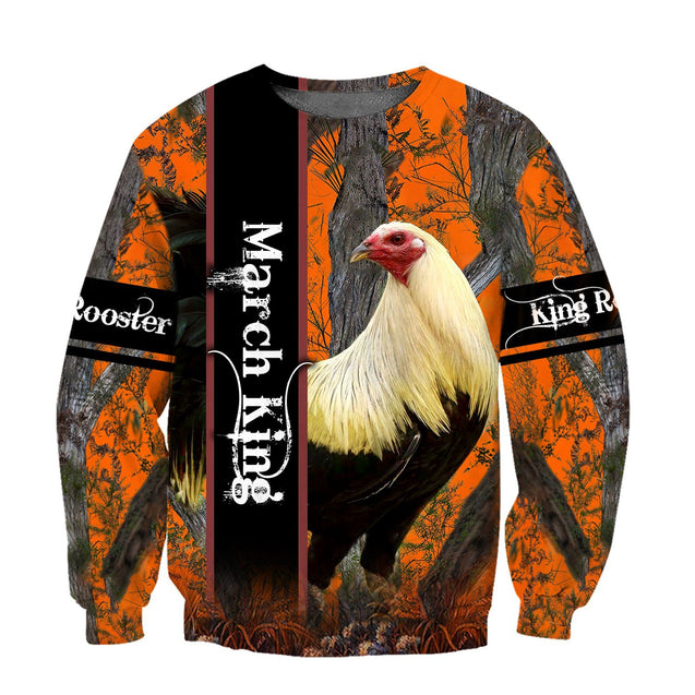 Premium March Rooster  3D Over Printed Unisex Shirts ML