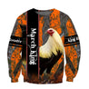 Premium March Rooster  3D Over Printed Unisex Shirts ML