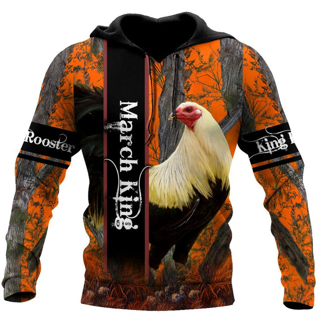 Premium March Rooster  3D Over Printed Unisex Shirts ML