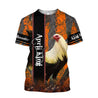 Premium April Rooster  3D Over Printed Unisex Shirts ML